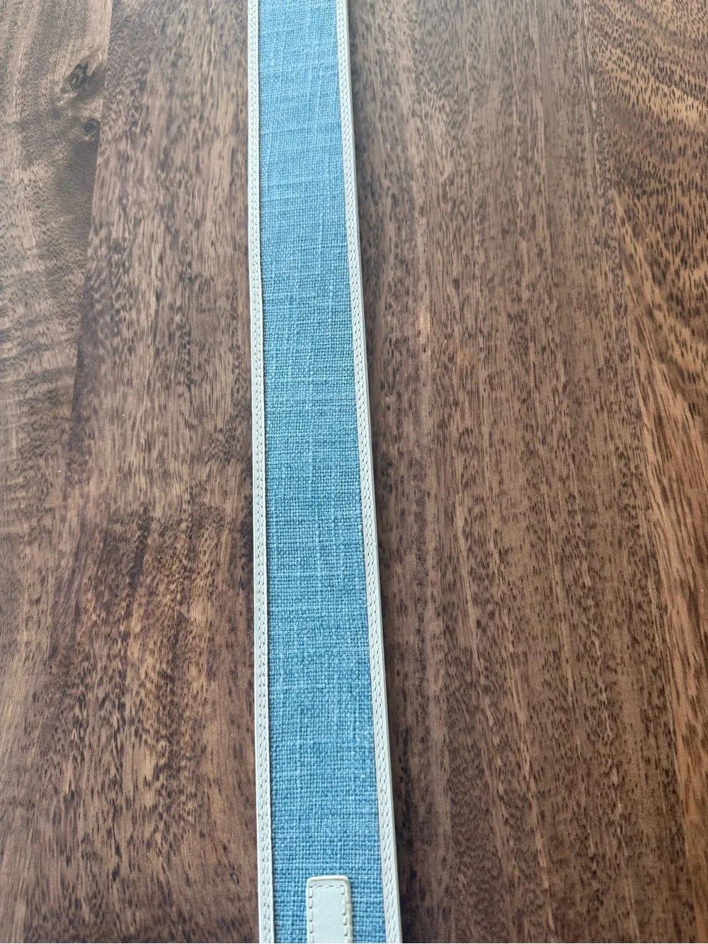 Anthropologie Blue & White Color-block Leather Belt